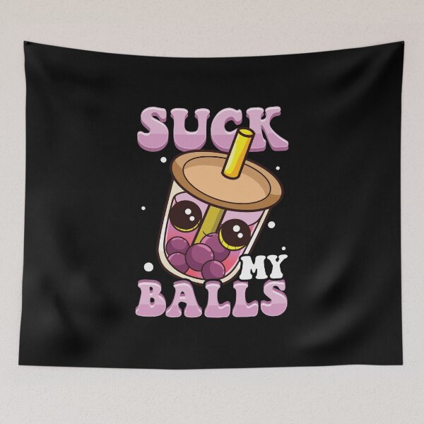 Item preview, Cute & Funny Suck My Balls Boba Tea Pun designed and sold by perfectpresents.