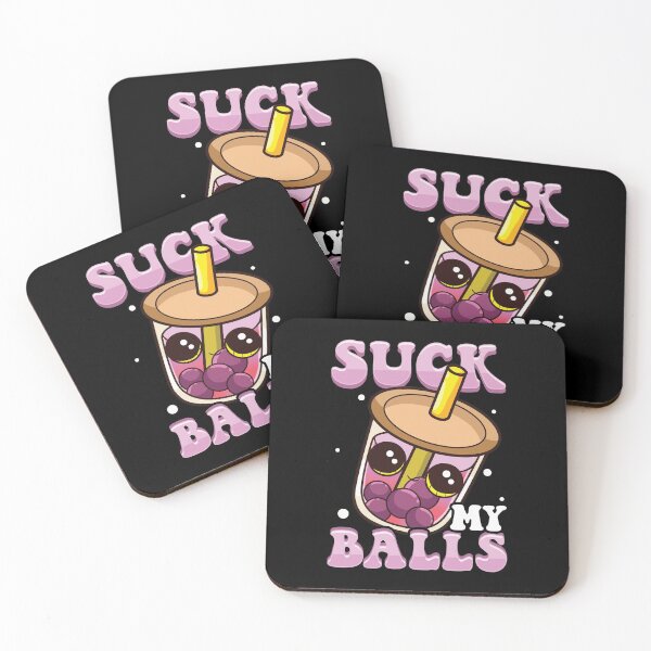 Artikelvorschau, Süßes und lustiges „Suck My Balls“-Boba-Tee-Wortspiel entworfen und verkauft von perfectpresents.