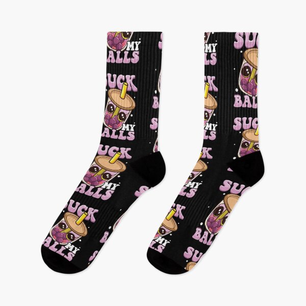 Artikelvorschau, Süßes und lustiges „Suck My Balls“-Boba-Tee-Wortspiel entworfen und verkauft von perfectpresents.