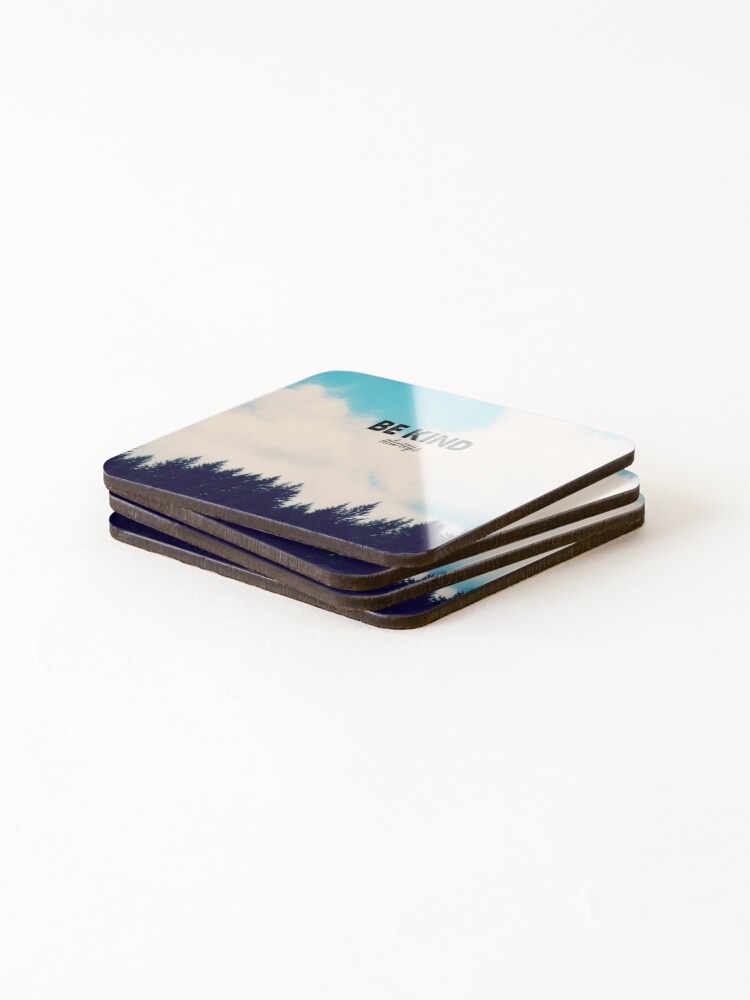 Thumbnail 4 of 5, Coasters (Set of 4), Be Kind ~ Always designed and sold by RDeleansDesign.