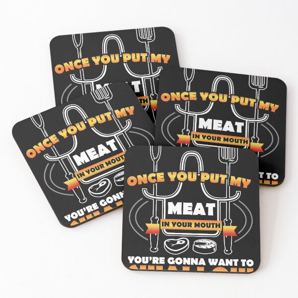 Item preview, Dirty Adult Gift design | Meat in Your Mouth | BBQ Joke gift graphic designed and sold by Lisbob.