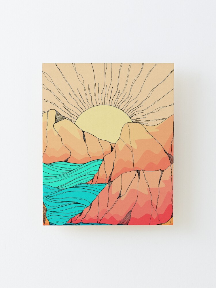 Alternate view of A sunrise over the islands Mounted Print