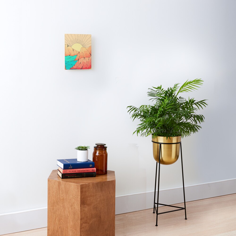 A sunrise over the islands Mounted Print