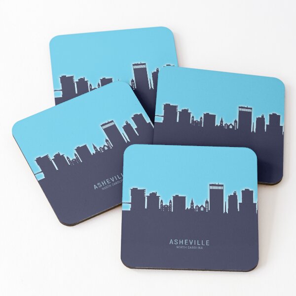 Item preview, Asheville North Carolina Skyline designed and sold by ArtPrints.