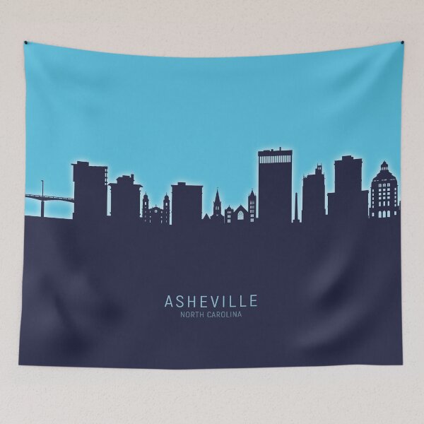 Item preview, Asheville North Carolina Skyline designed and sold by ArtPrints.