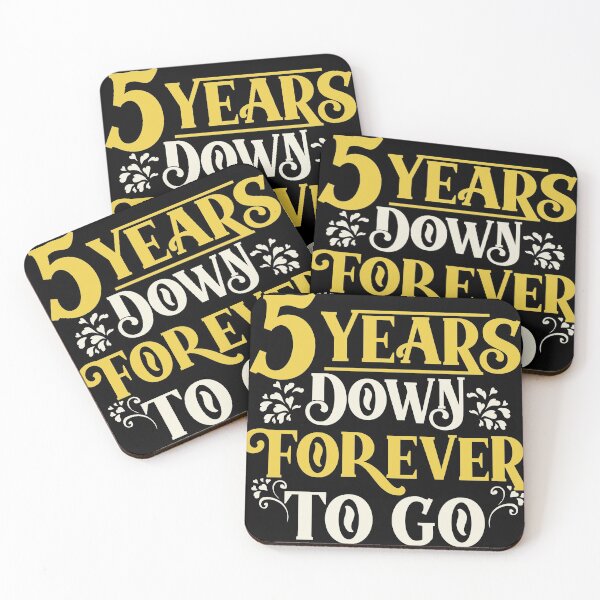 Item preview, 5 Years Down Forever To Go Happy Anniversary design graphic designed and sold by Lisbob.