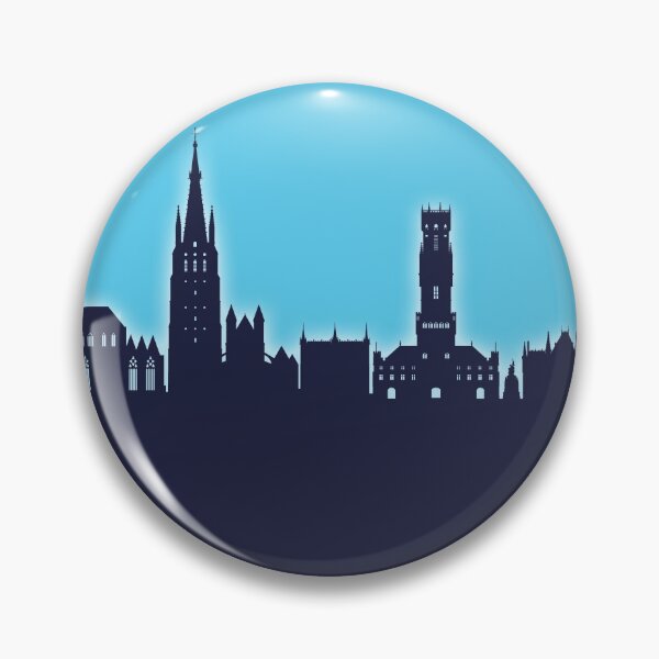 Item preview, Bruges Belgium Skyline designed and sold by ArtPrints.