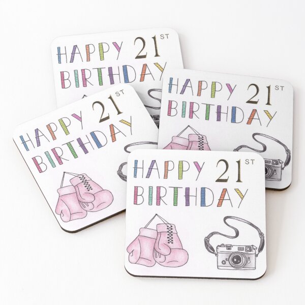 Item preview, Happy 21st Birthday Card designed and sold by Sophie Corr.