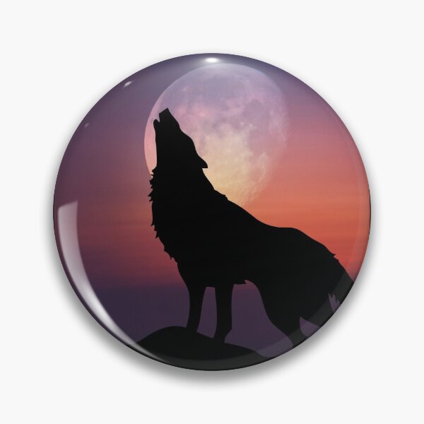 Artikelvorschau, Wolf heult den Mond an entworfen und verkauft von BetterDesigns4U.