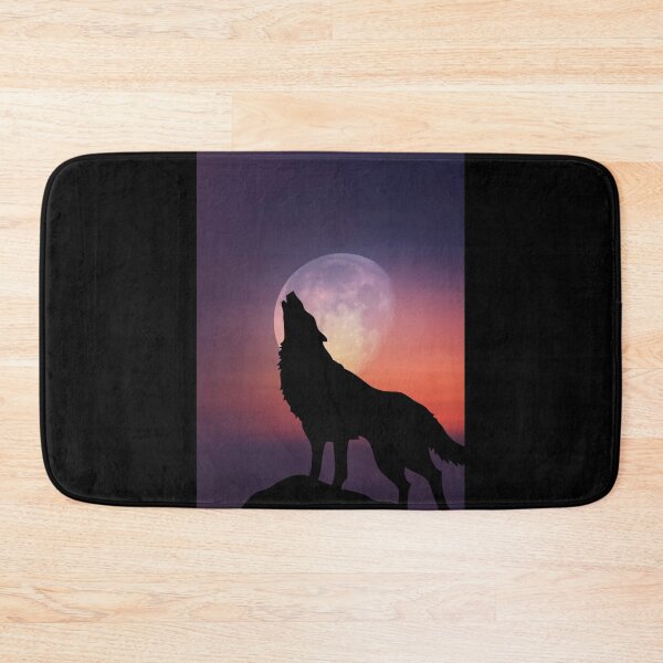 Artikelvorschau, Wolf heult den Mond an entworfen und verkauft von BetterDesigns4U.