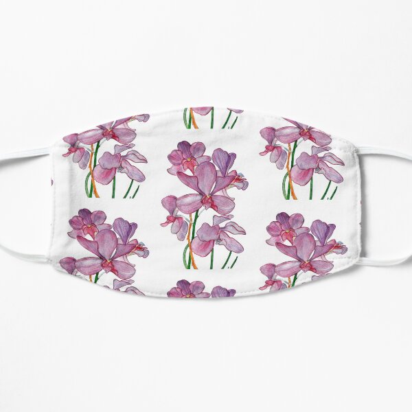 Tropical Pink Ochid Flowers Small Mask