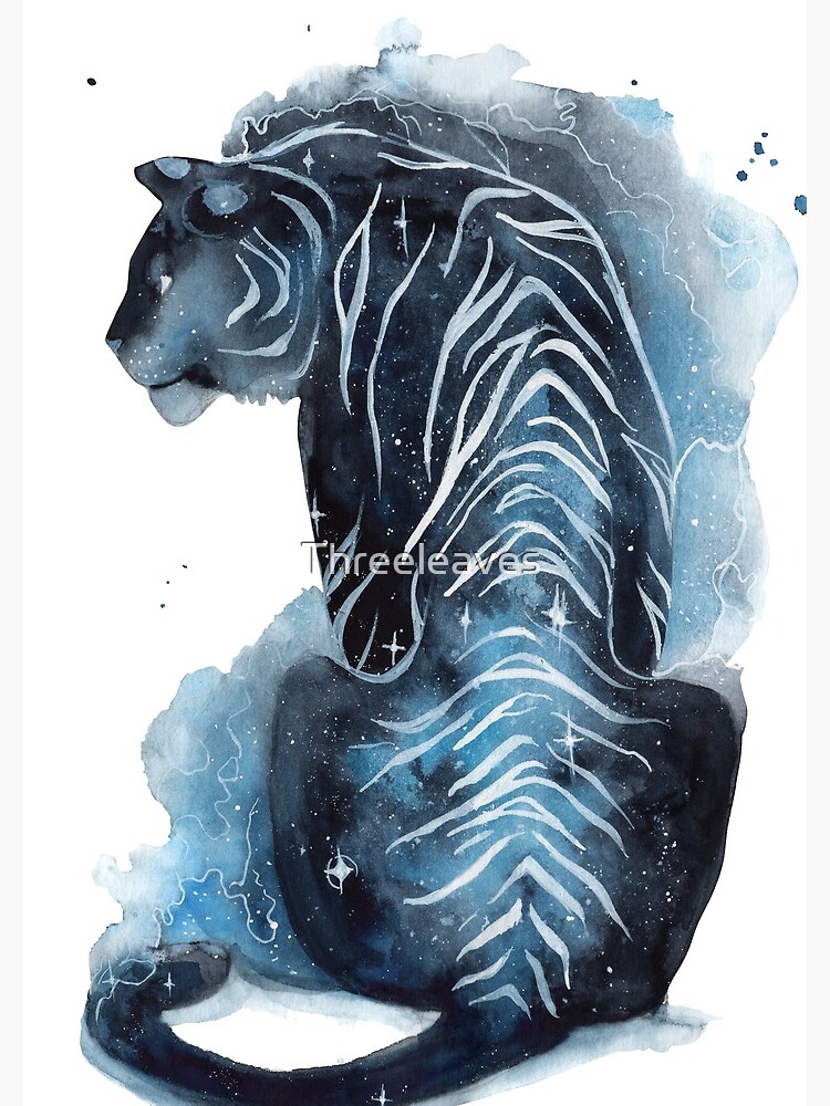 Watercolor Galaxy Tiger Journal