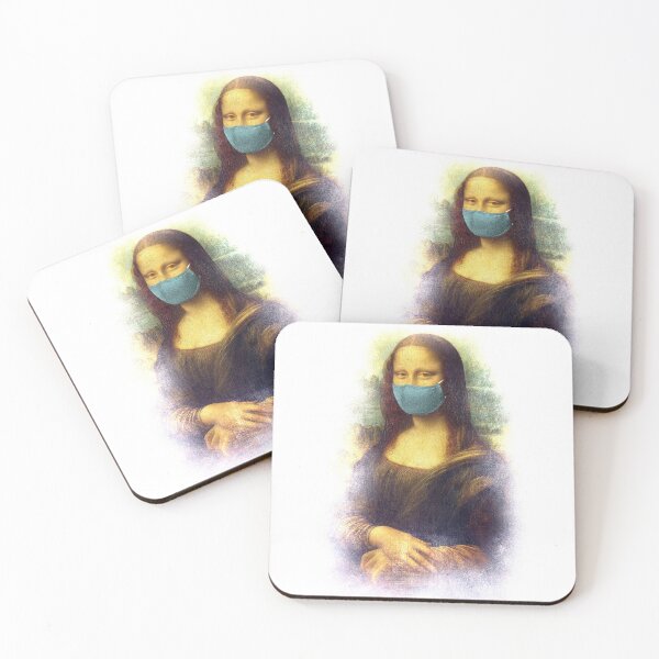 Item preview, Mona Lisa Wearing Mask designed and sold by mamox7.