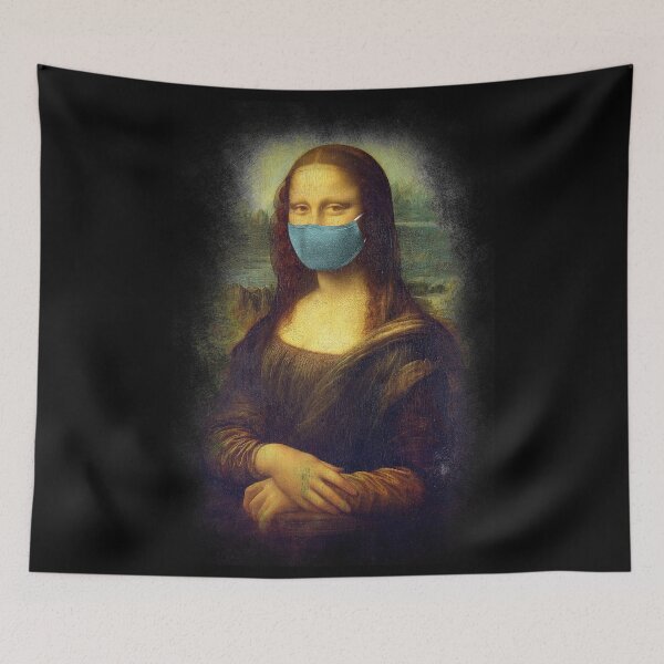 Item preview, Mona Lisa Wearing Mask designed and sold by mamox7.