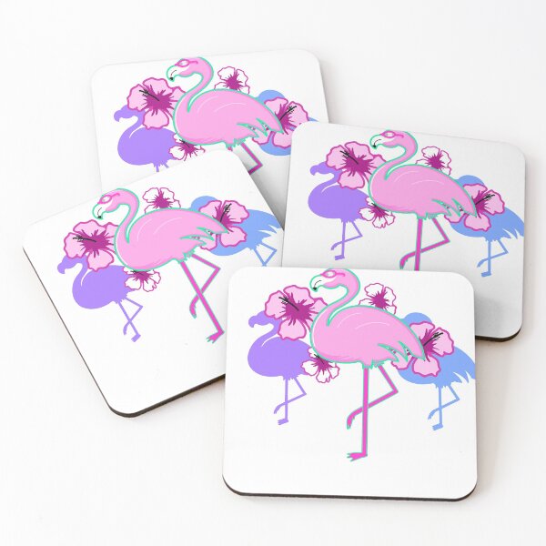 Item preview, Cute summer pink flamingos pattern, graphic designed and sold by Becky Tuffin.