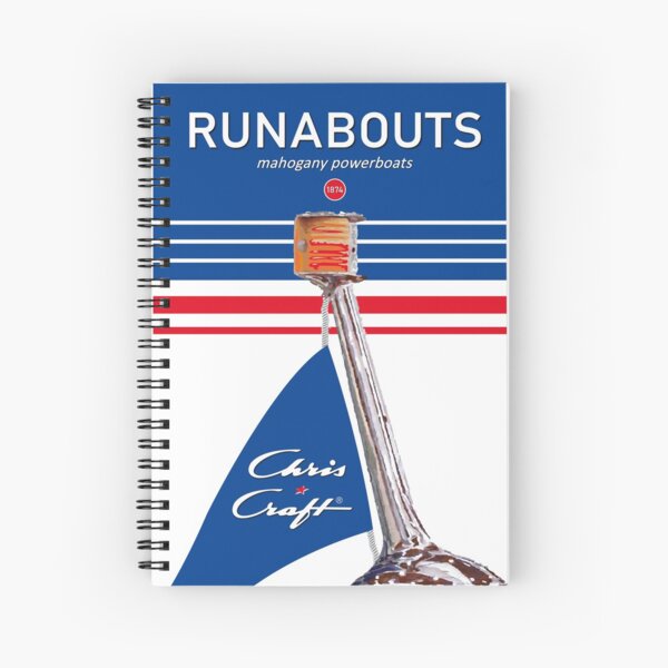 Chris Craft or Riva Aquarama Vintage Poster Spiral Notebook