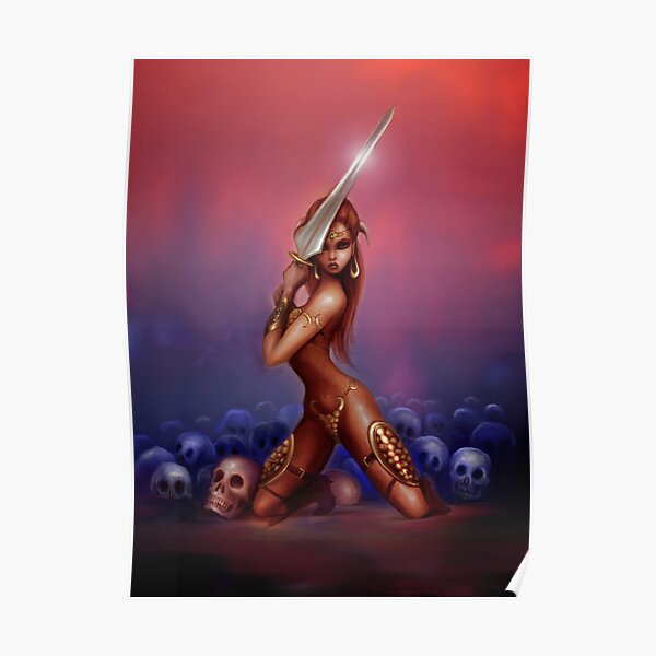 Warrior girl Poster