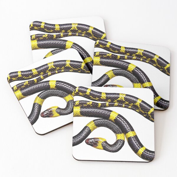 Item preview, Yellow and black snake on white background designed and sold by bassel-ad.