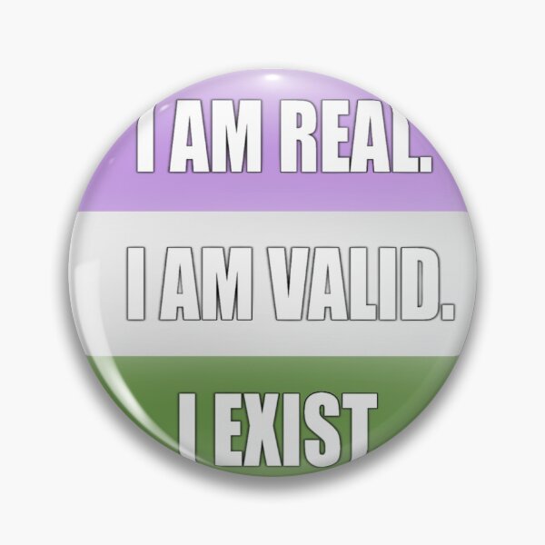 Item preview, Gender Queer Pride: I am Real, I am Valid, I Exist designed and sold by TheCurioArtShop.