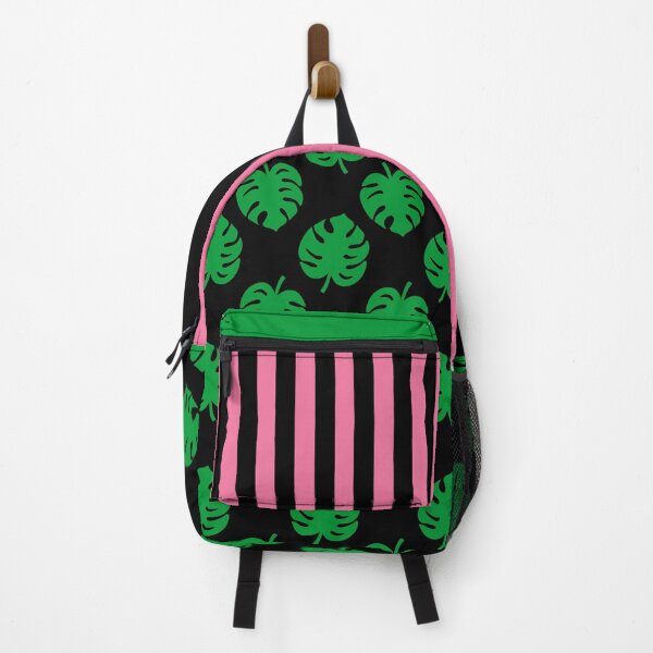 Item preview, Monstera on Black Pattern with Pink designed and sold by XOOXOO.
