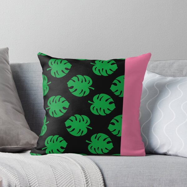Item preview, Monstera on Black Pattern with Pink designed and sold by XOOXOO.