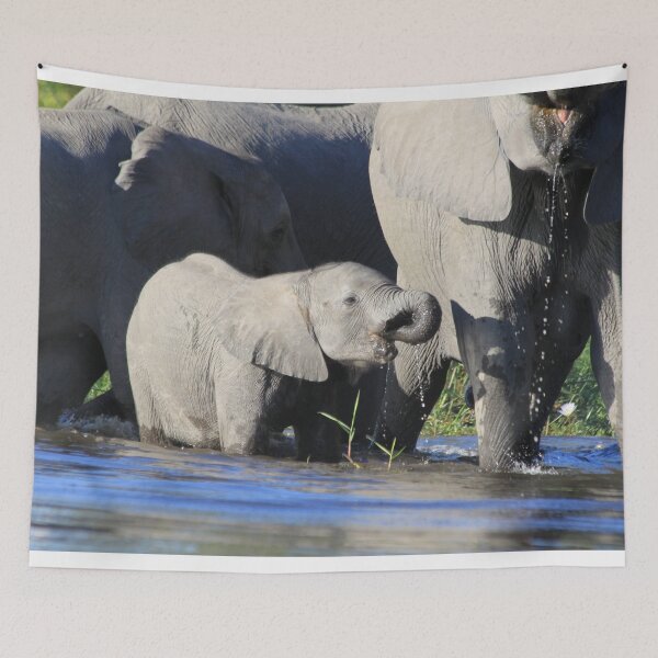 Item preview, Elephant who comes to drink designed and sold by EstelleRossetti.