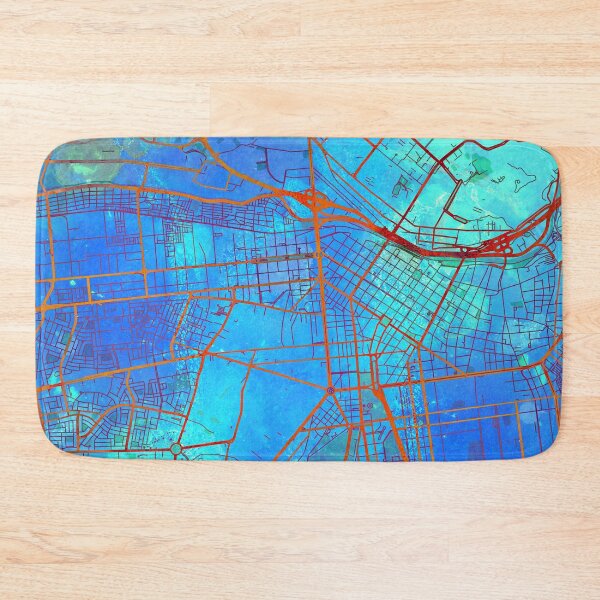 Item preview, Lima Peru Street Map Blue Lagoon designed and sold by IvonDesign.