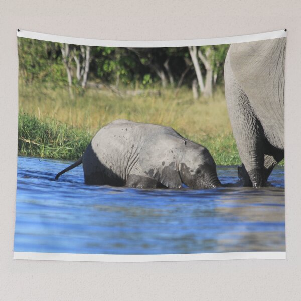 Item preview, Elephant who comes to drink designed and sold by EstelleRossetti.