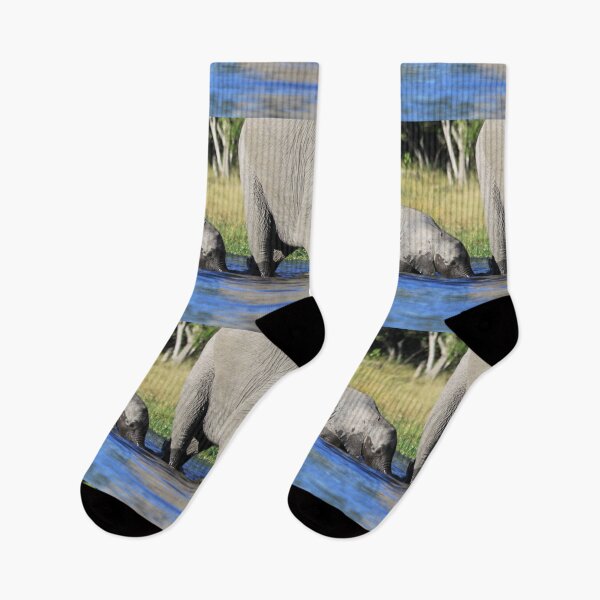 Item preview, Elephant who comes to drink designed and sold by EstelleRossetti.