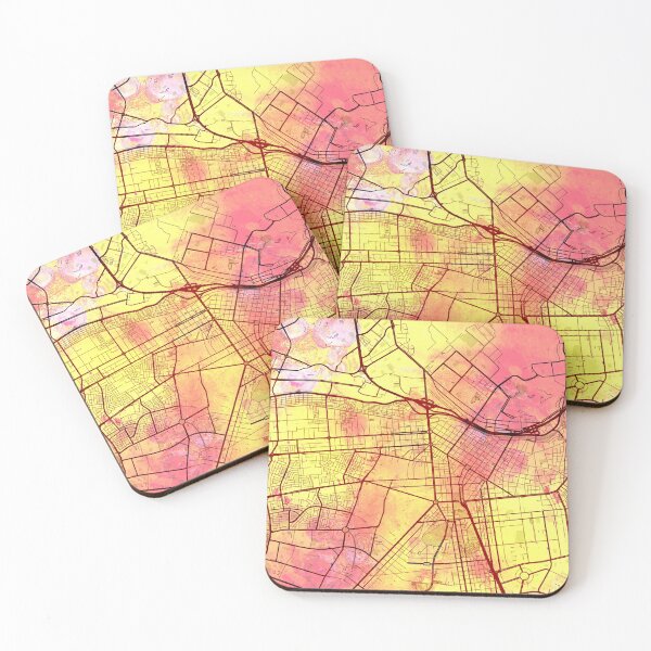 Item preview, Lima Peru Street Map Yellow Pink designed and sold by IvonDesign.