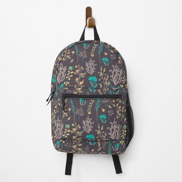 Item preview, Turquoise brown yellow mountain flora seamless pattern designed and sold by olyarodriguez.