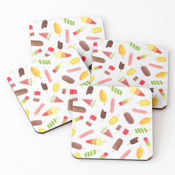 Artikelvorschau, Aquarell Ice Lollies // gesprenkelter Hintergrund entworfen und verkauft von The Wellington Boot.