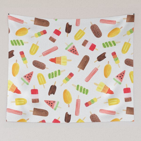 Artikelvorschau, Aquarell Ice Lollies // gesprenkelter Hintergrund entworfen und verkauft von The Wellington Boot.