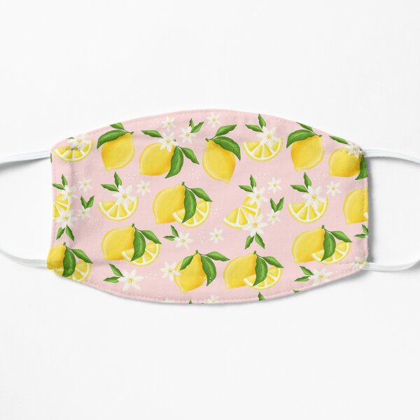 Summer Lemon Pattern Flat Mask