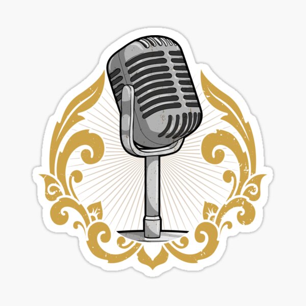 Music Songs Microphone Sticker
