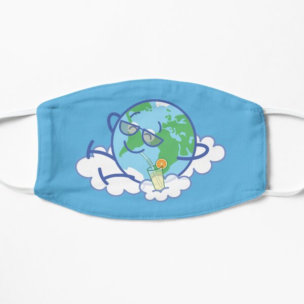 Cool planet Earth taking a well deserved break Flat Mask