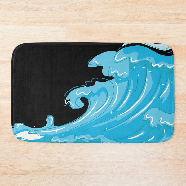 Item preview, Blue Ocean Tsunami wave sea storm waves cartoon designed and sold by OneTimeEngineer.