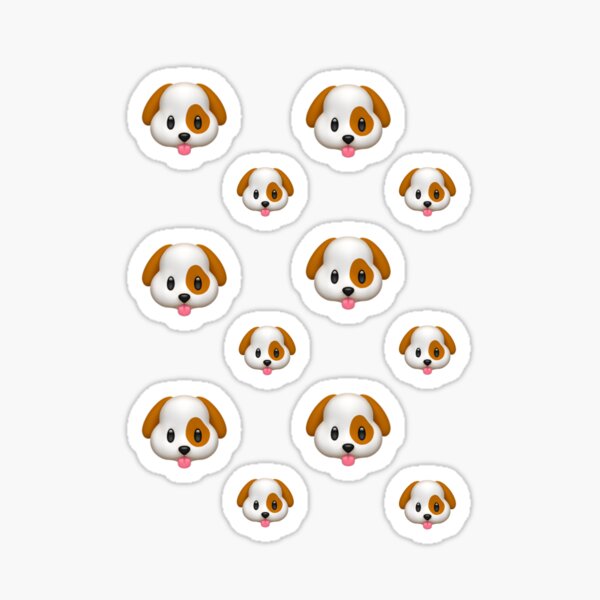 Puppy Cute Emoji Stickers Redbubble - adorable puppy face roblox
