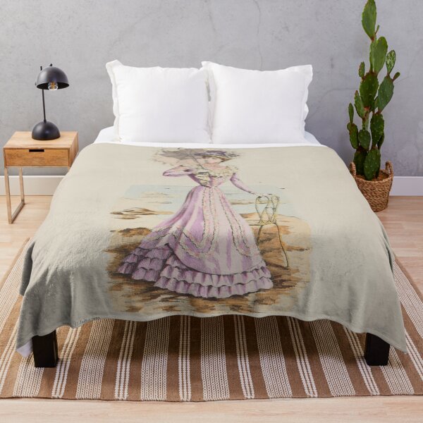 Item preview, Vintage Elegant Woman at the Beach from a 1899 Paris Fashion Magazine designed and sold by Vintage-TM.
