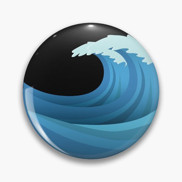 Item preview, Blue Ocean Tsunami wave sea storm waves cartoon designed and sold by OneTimeEngineer.