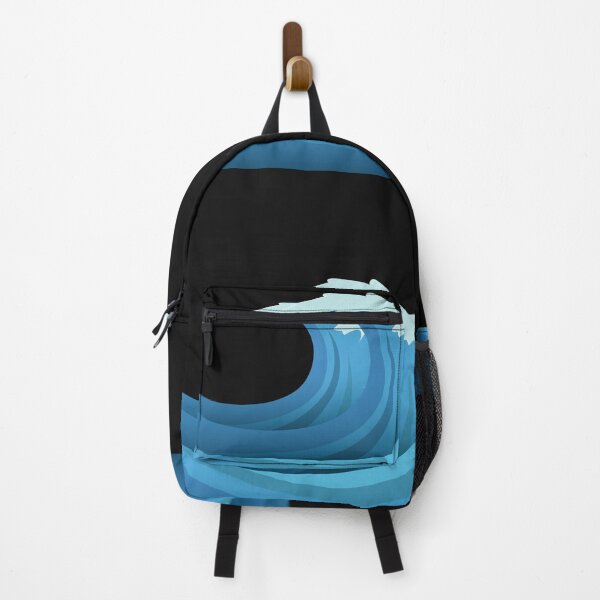 Item preview, Blue Ocean Tsunami wave sea storm waves cartoon designed and sold by OneTimeEngineer.