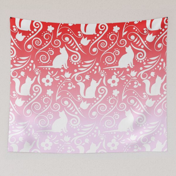 Item preview, Cat and Flowers - Flamingo designed and sold by CreativityRoams.