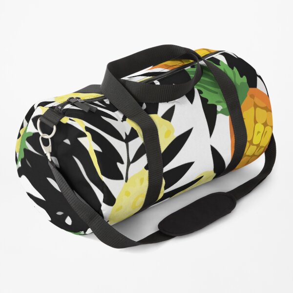 Hand colored drawn pineapple hand sketch line pattern Duffle Bag