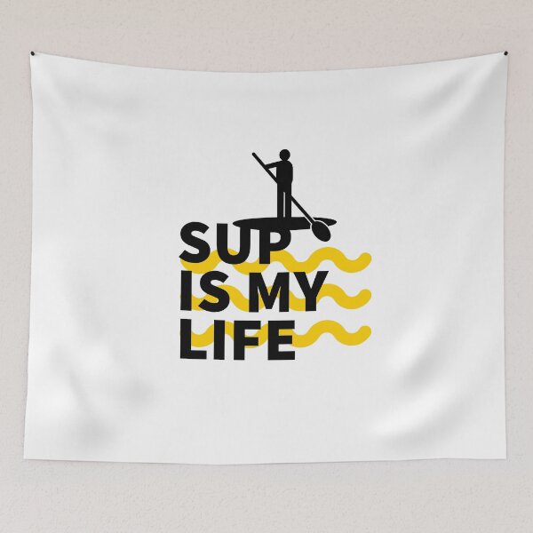 Item preview, SUP IS MY LIFE - YELLOW - PADDLE SURFING - STAND UP PADDLE - PADDLE SURFING  designed and sold by Tropical Blood.
