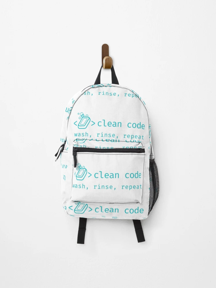 Thumbnail 1 of 3, Backpack, Clean Code - wash rinse repeat designed and sold by dev-tats.