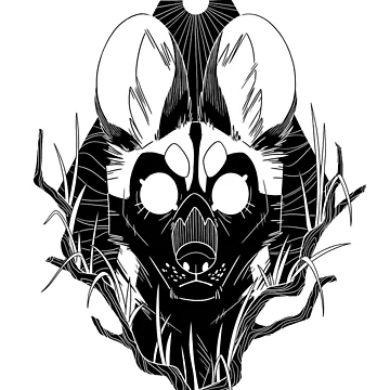 Artwork thumbnail, Wild Dog - White by RippleDesigns