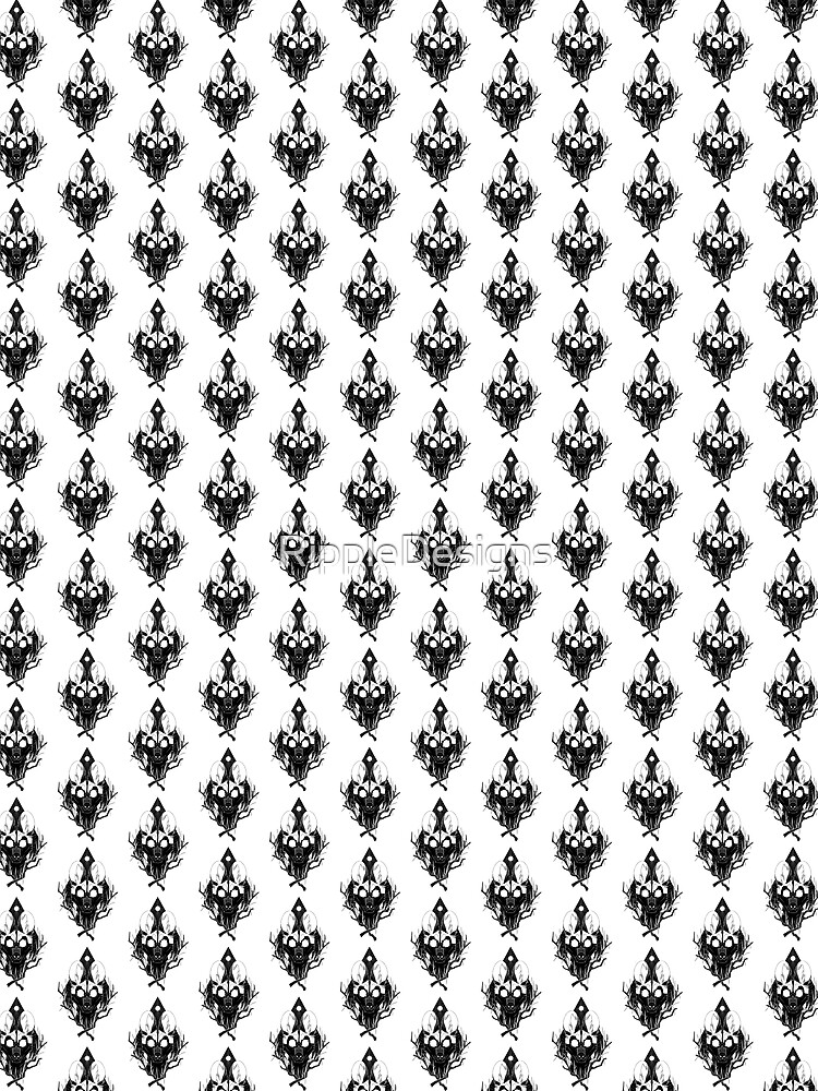 Thumbnail 3 of 3, Scarf, Wild Dog - White designed and sold by RippleDesigns.