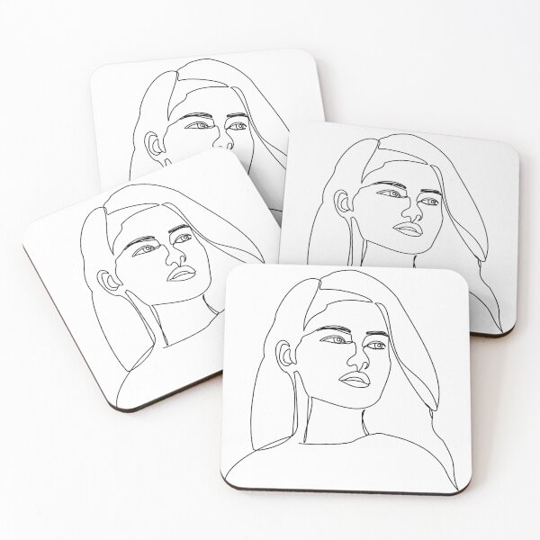 Item preview, One line portrait of a girl designed and sold by Devin-FK.