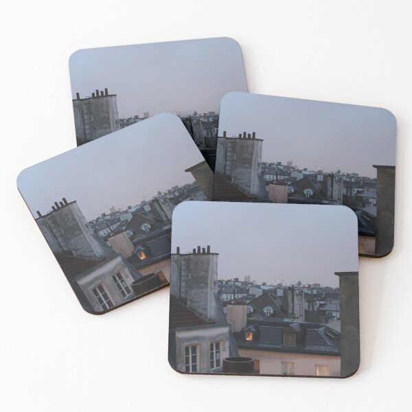 Parisian rooftops Coasters (Set of 4)