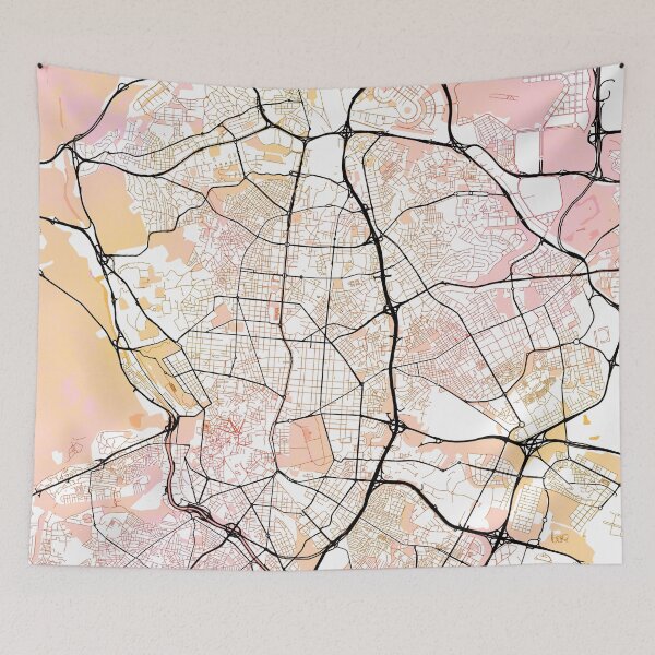 Item preview, Madrid Spain Street Map Color designed and sold by IvonDesign.